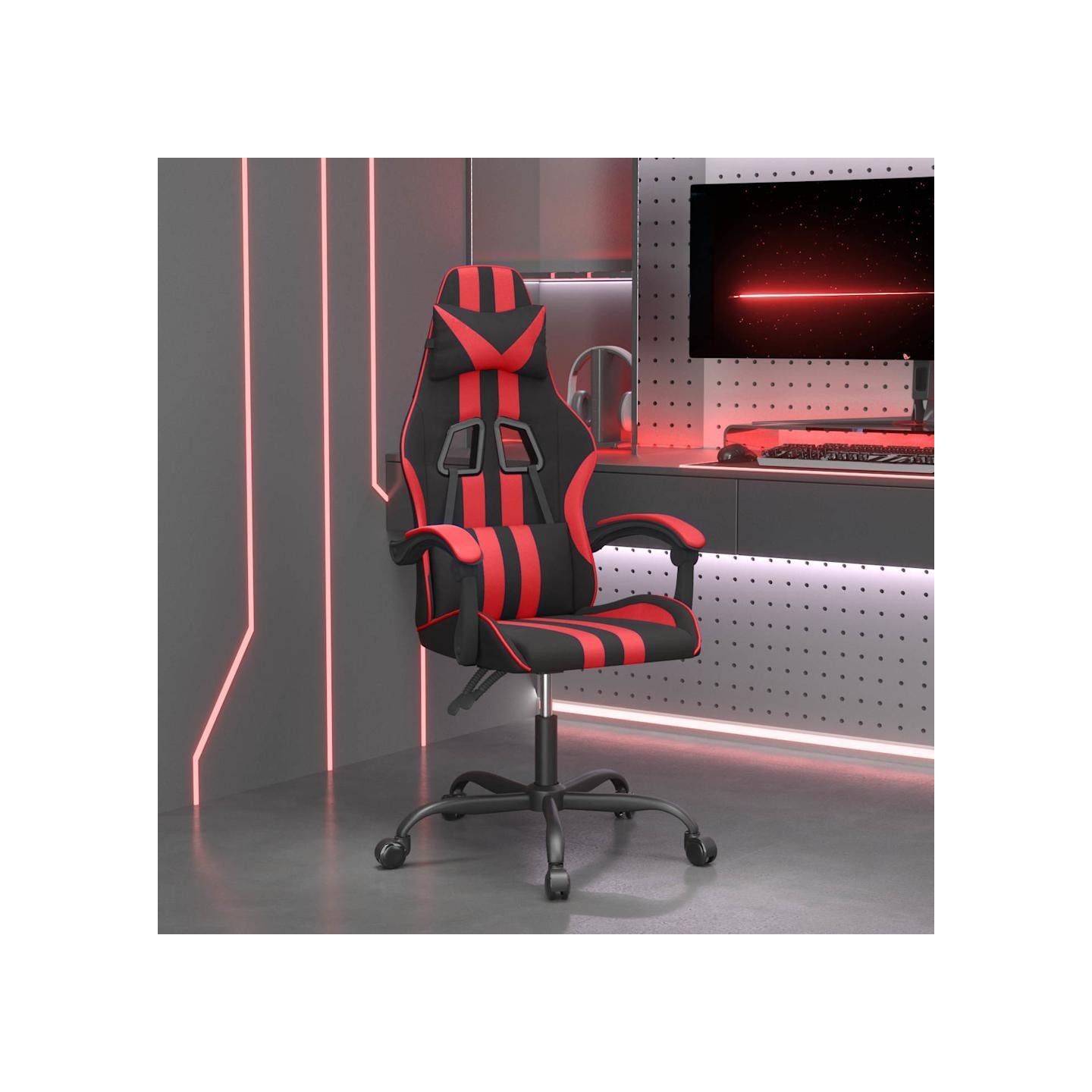 Chaise de jeu Noir et rouge Similicuir