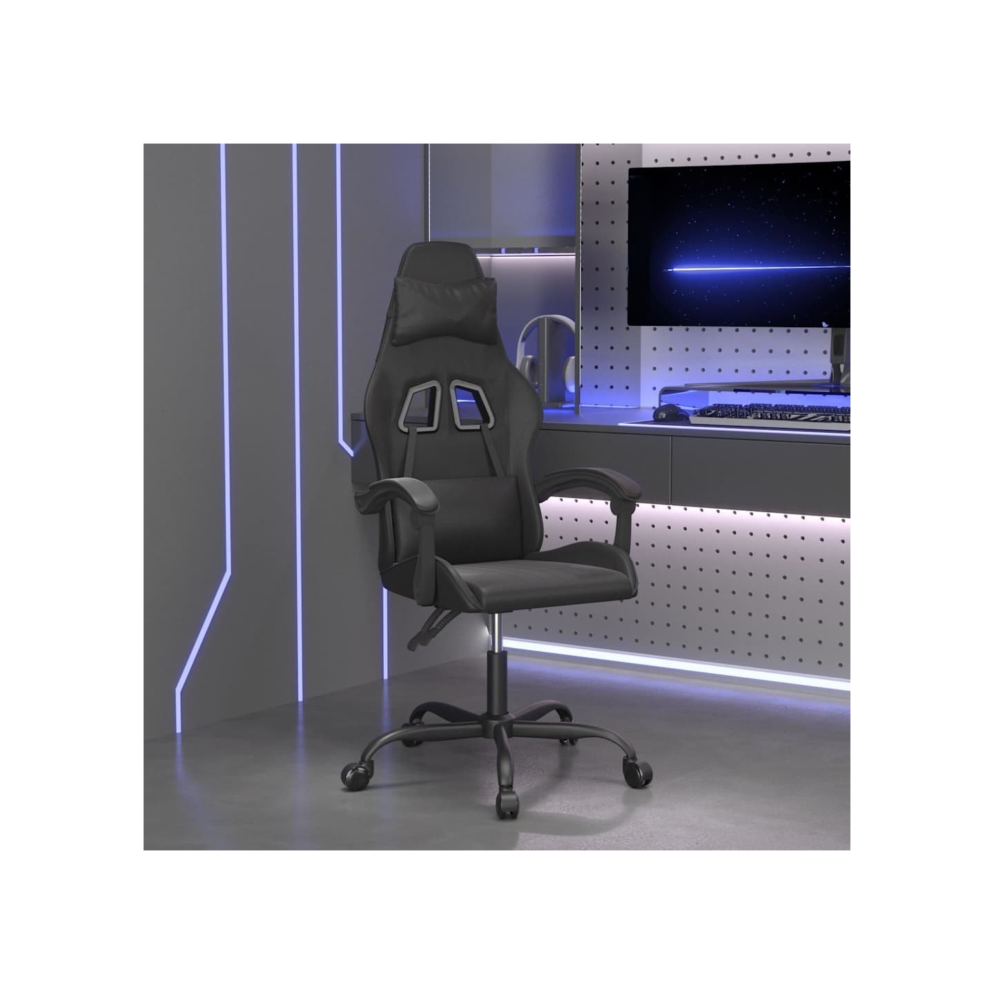 Chaise de jeu Noir Similicuir
