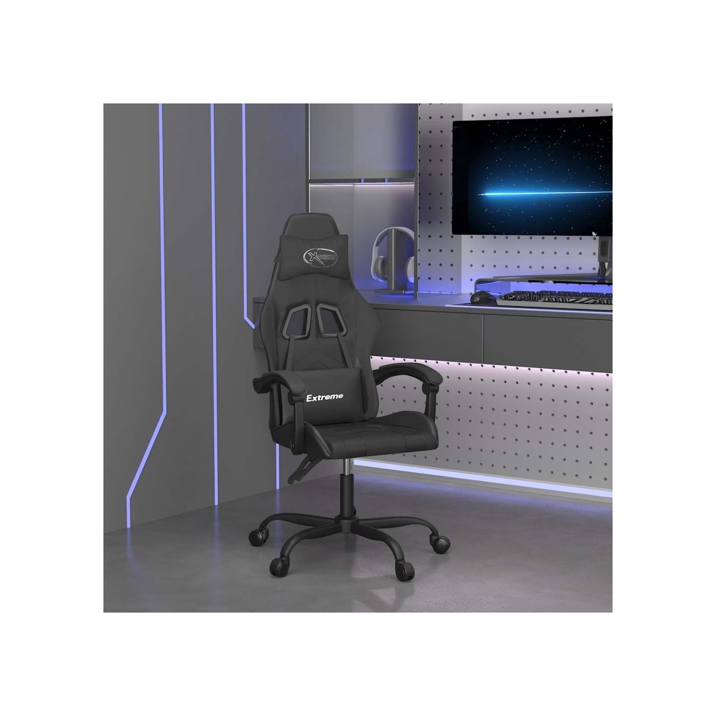 Chaise de jeu Noir Similicuir