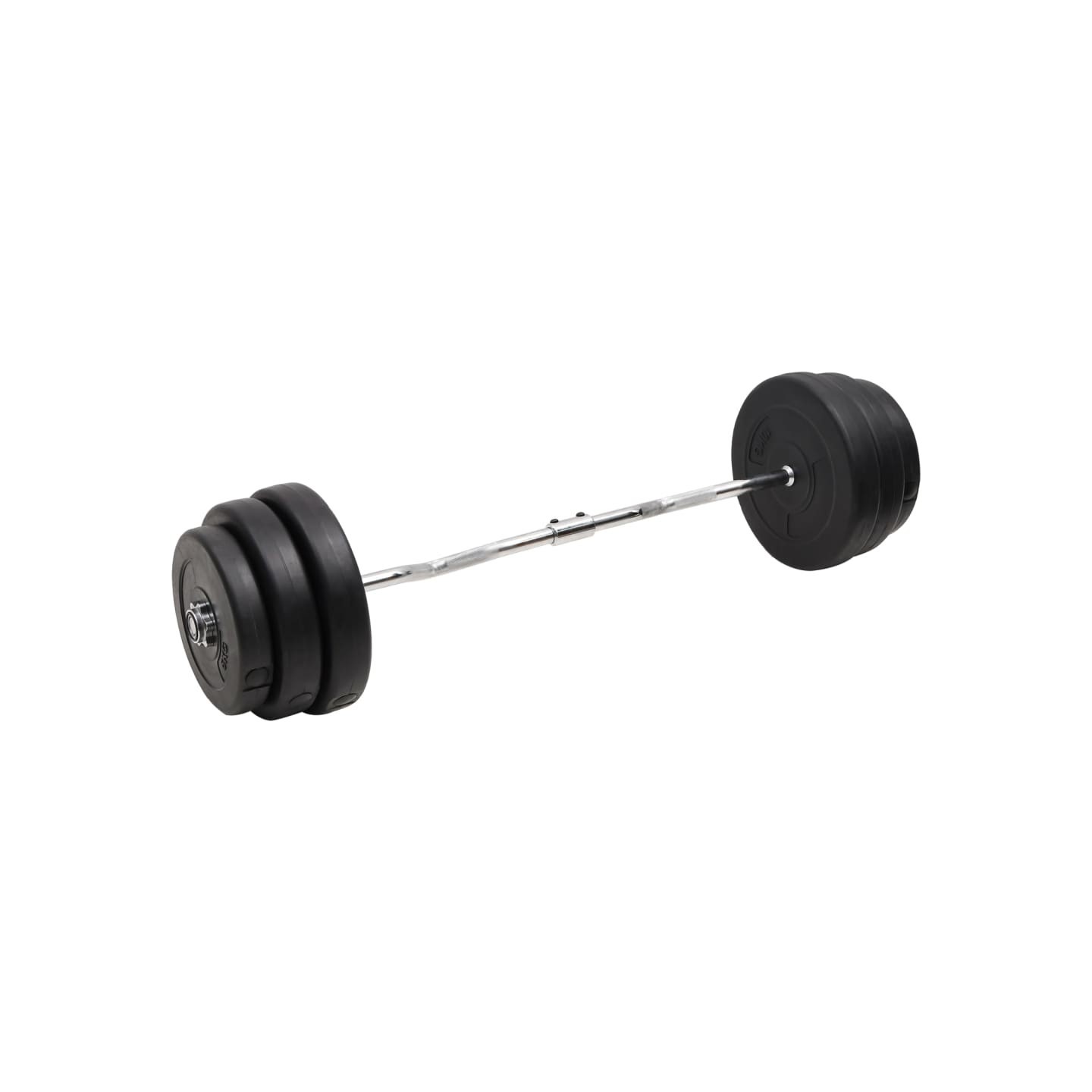 Barre d'haltères ondulée avec plaques 90 kg