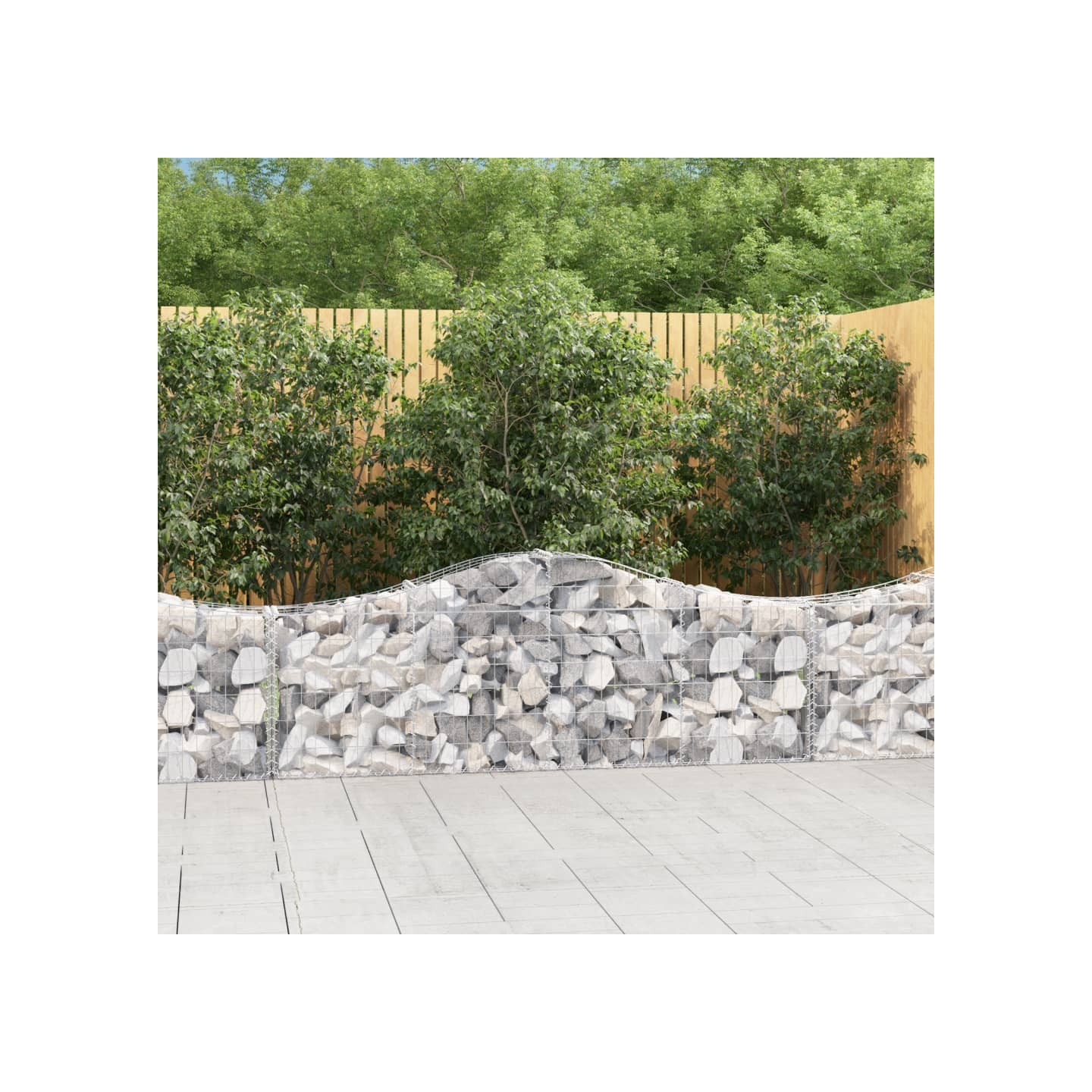 Paniers à gabions arqués 8 pcs 200x30x60/80 cm Fer galvanisé