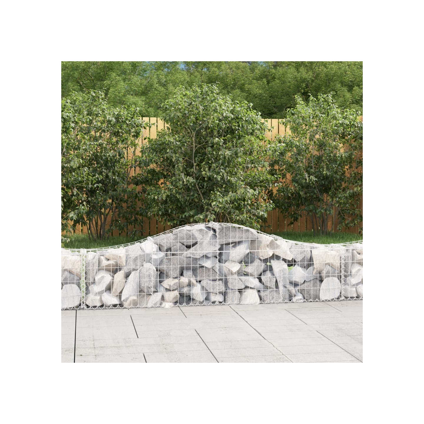 Paniers à gabions arqués 15 pcs 200x30x40/60 cm Fer galvanisé