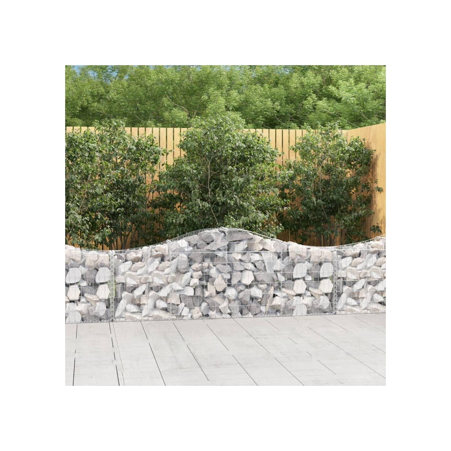 Paniers à gabions arqués 30 pcs 200x30x60/80 cm Fer galvanisé