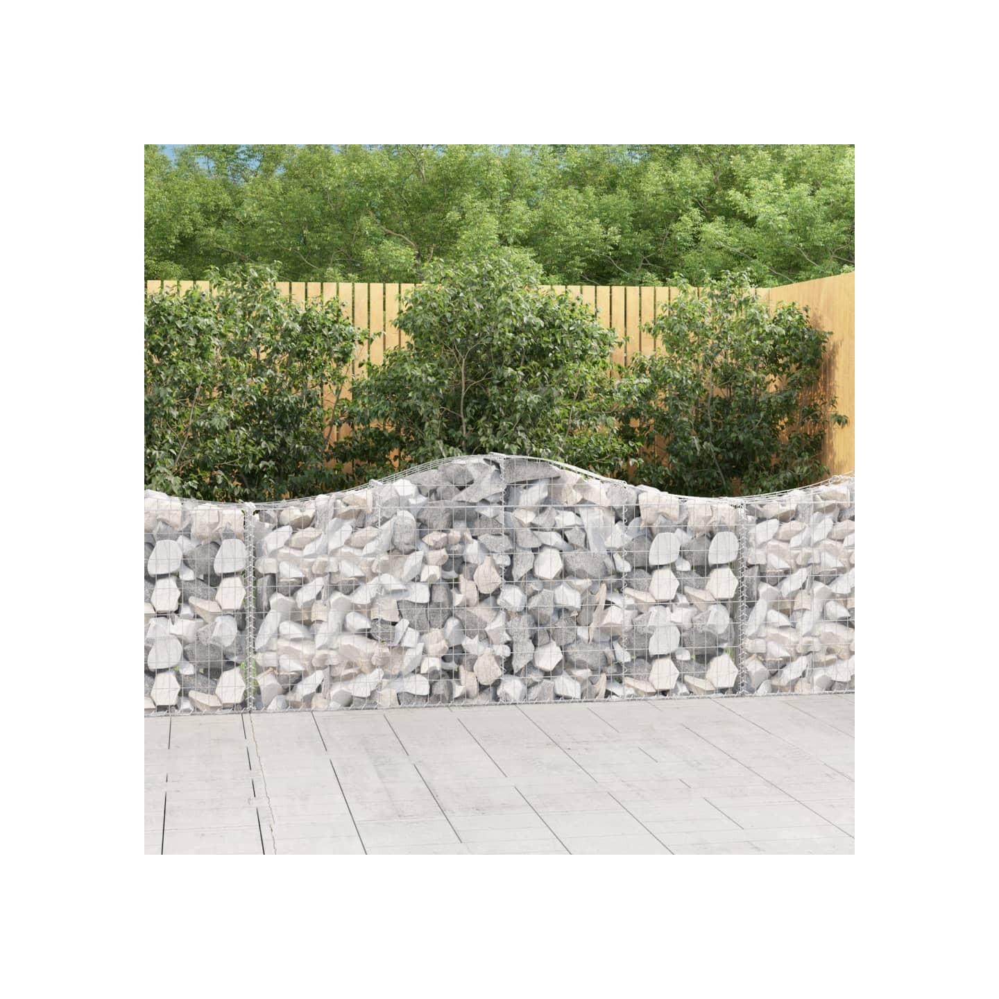 Paniers à gabions arqués 13 pcs 200x30x80/100 cm Fer galvanisé