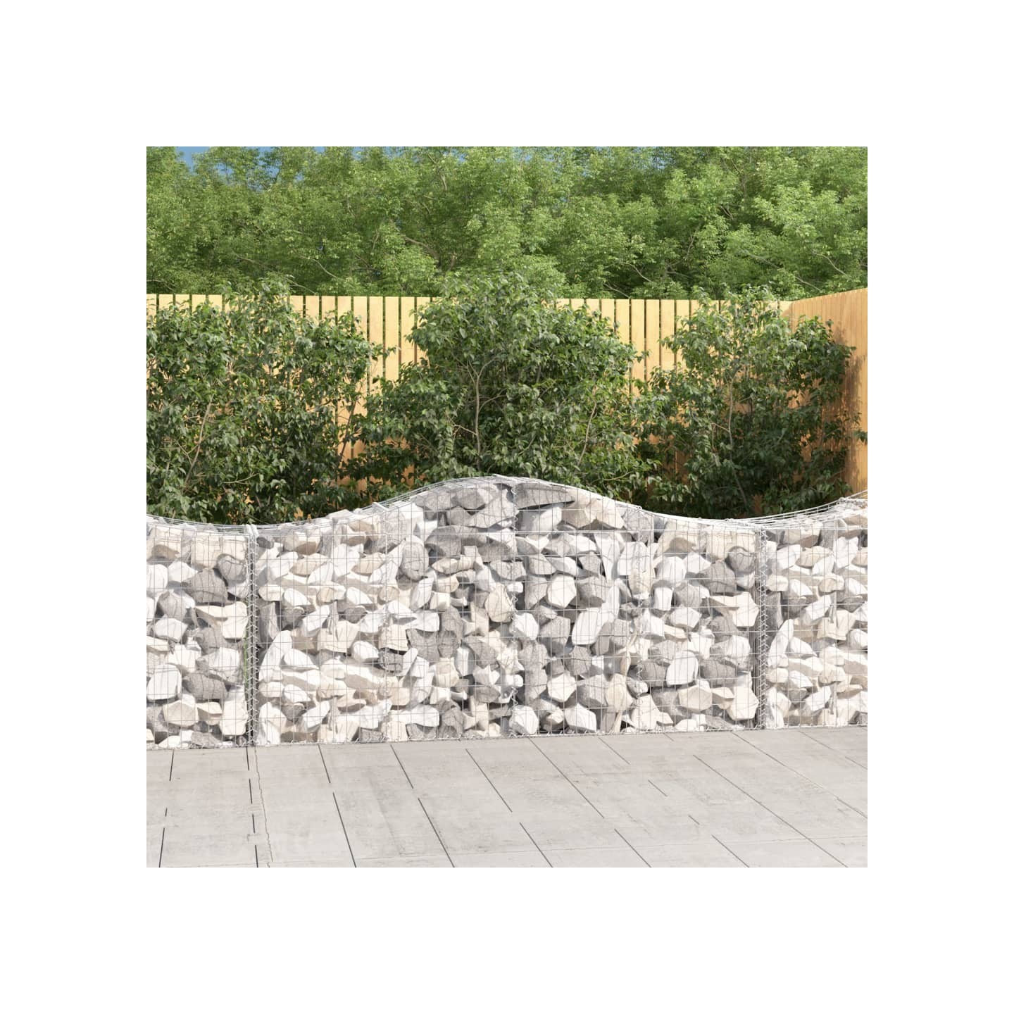 Paniers à gabions arqués 30 pcs 200x50x80/100 cm Fer galvanisé