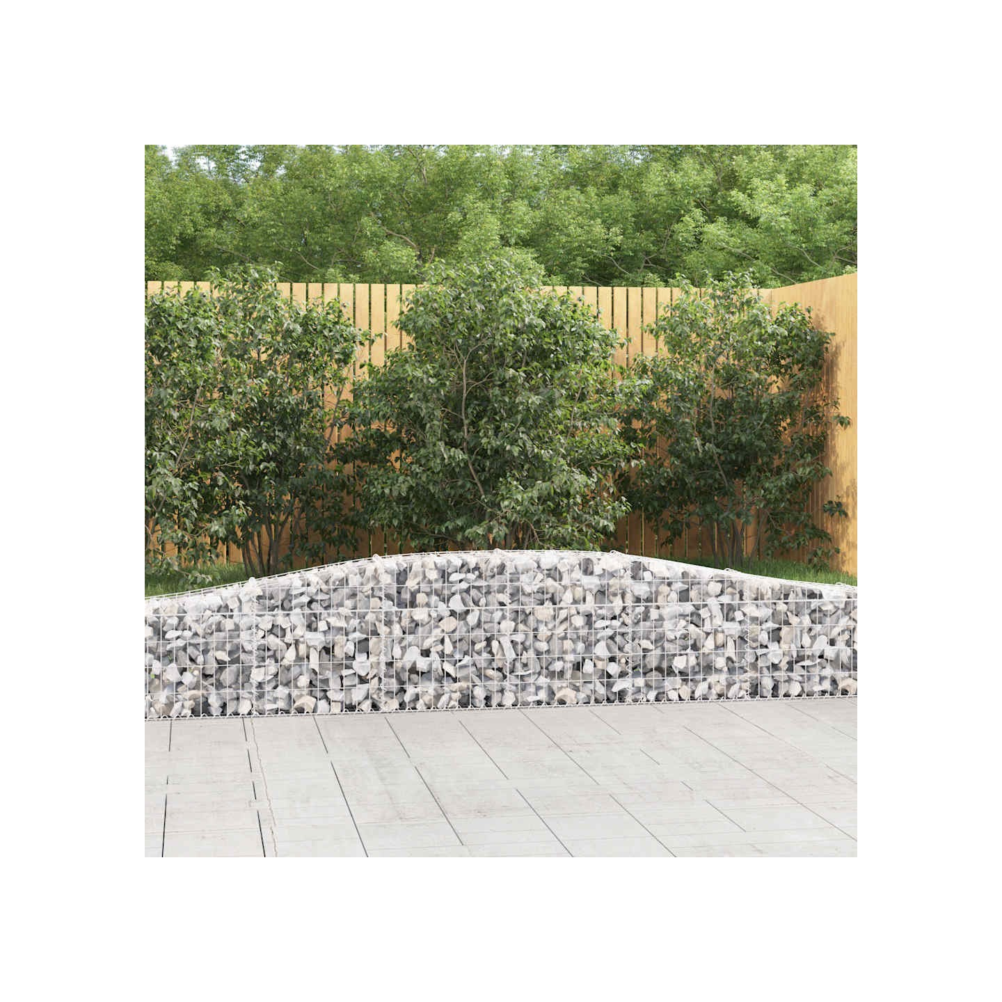 Paniers à gabions arqués 9 pcs 400x30x40/60 cm Fer galvanisé