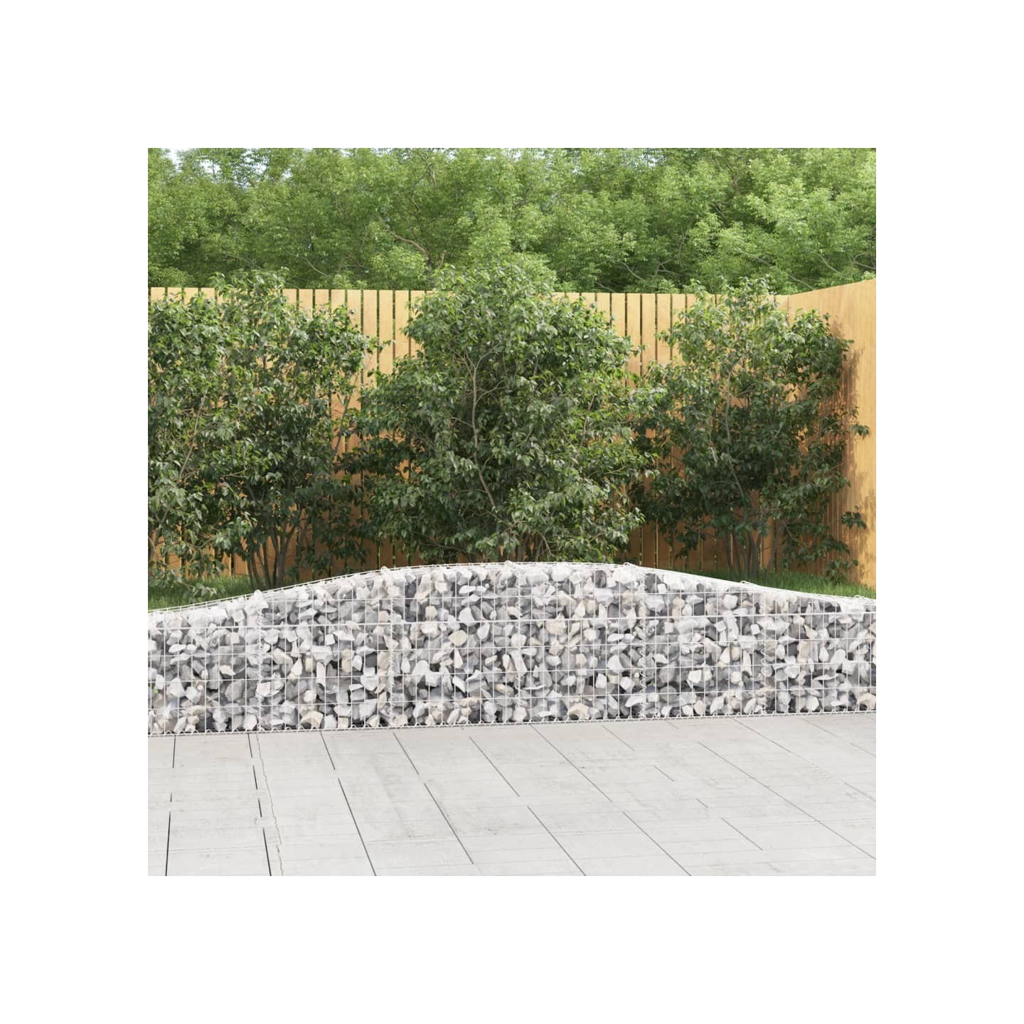 Paniers à gabions arqués 5 pcs 400x30x40/60 cm Fer galvanisé