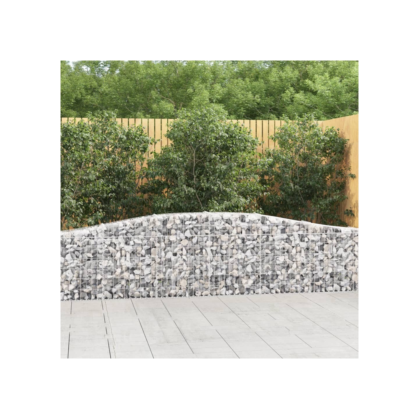 Paniers à gabions arqués 2 pcs 400x30x60/80 cm Fer galvanisé