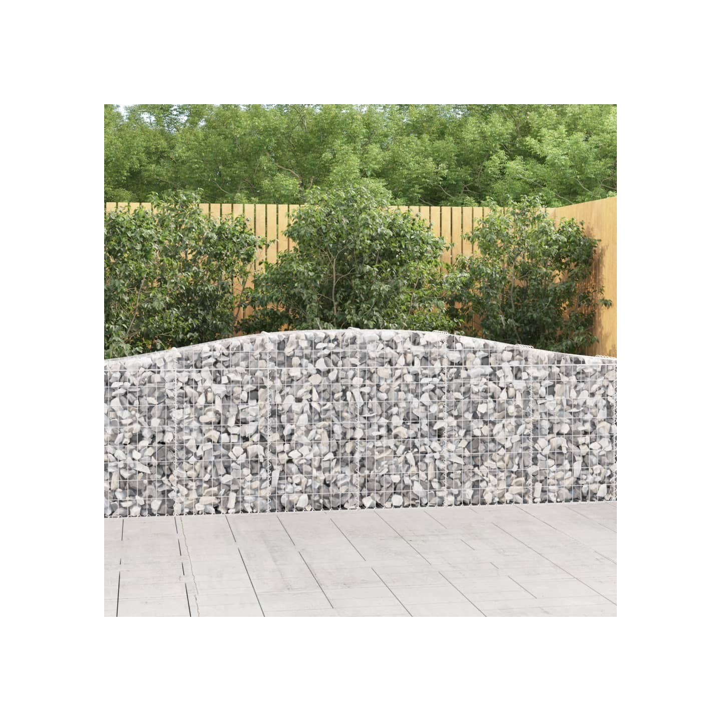 Paniers à gabions arqués 2 pcs 400x30x80/100 cm Fer galvanisé