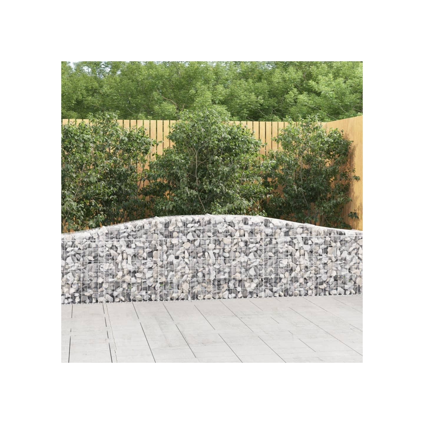 Paniers à gabions arqués 20 pcs 400x30x60/80 cm Fer galvanisé