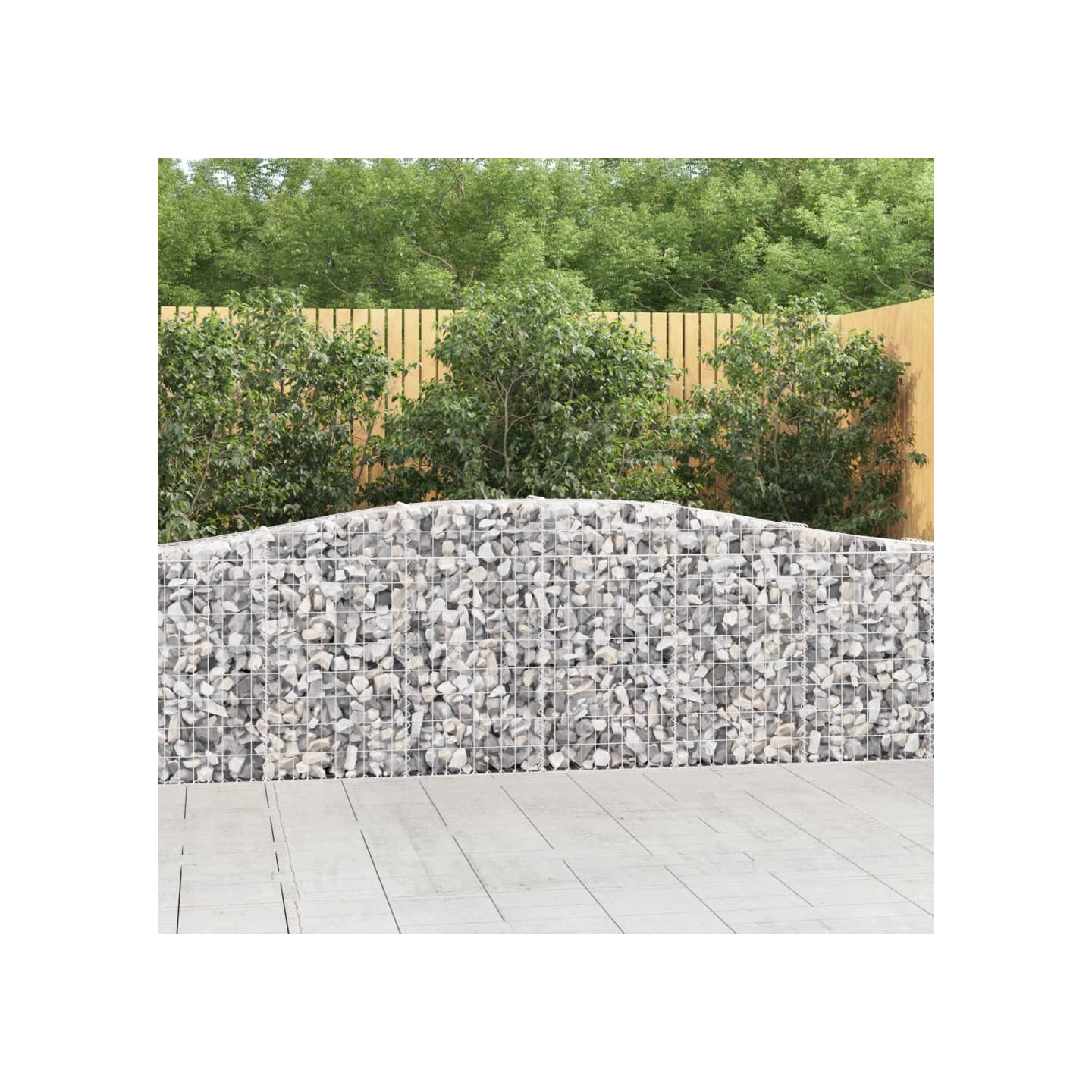 Paniers à gabions arqués 4 pcs 400x30x80/100 cm Fer galvanisé