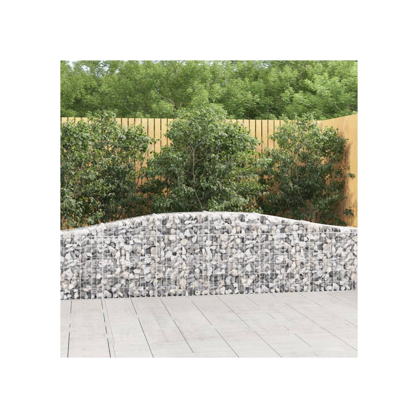 Paniers à gabions arqués 25 pcs 400x30x60/80 cm Fer galvanisé