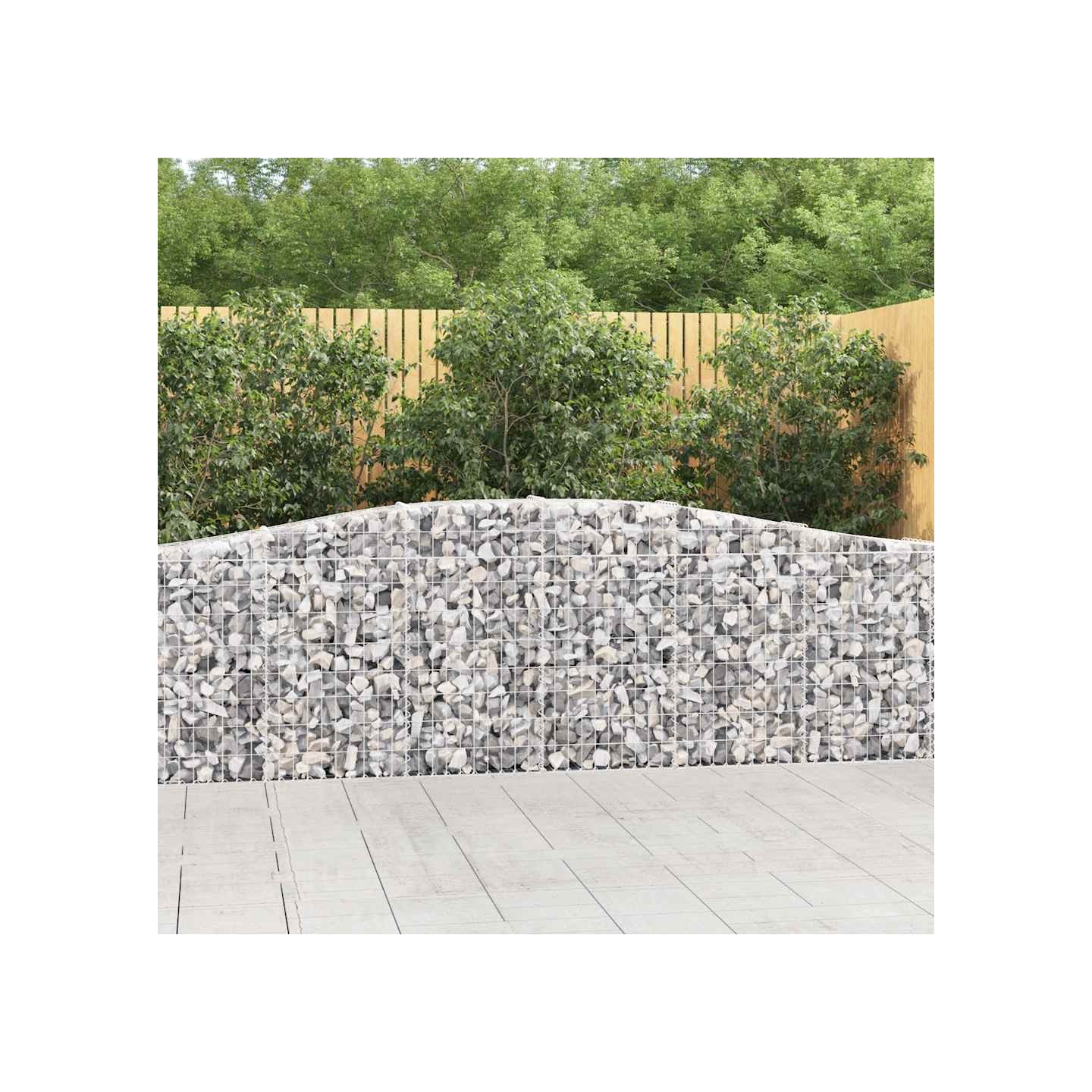 Paniers à gabions arqués 6 pcs 400x30x80/100 cm Fer galvanisé