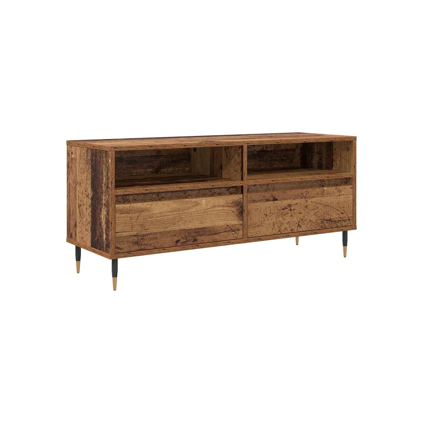 Meuble TV avec tiroir Bois Ancien 100 x 34,5 x 44,5 cm