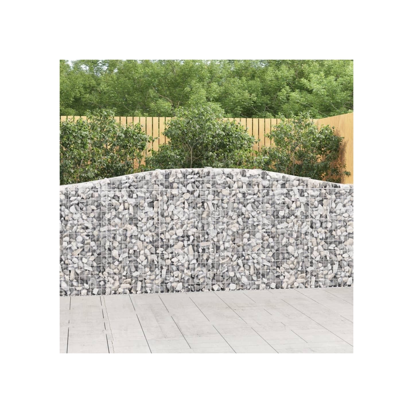 Paniers à gabions arqués 9 pcs 400x30x100/120 cm Fer galvanisé