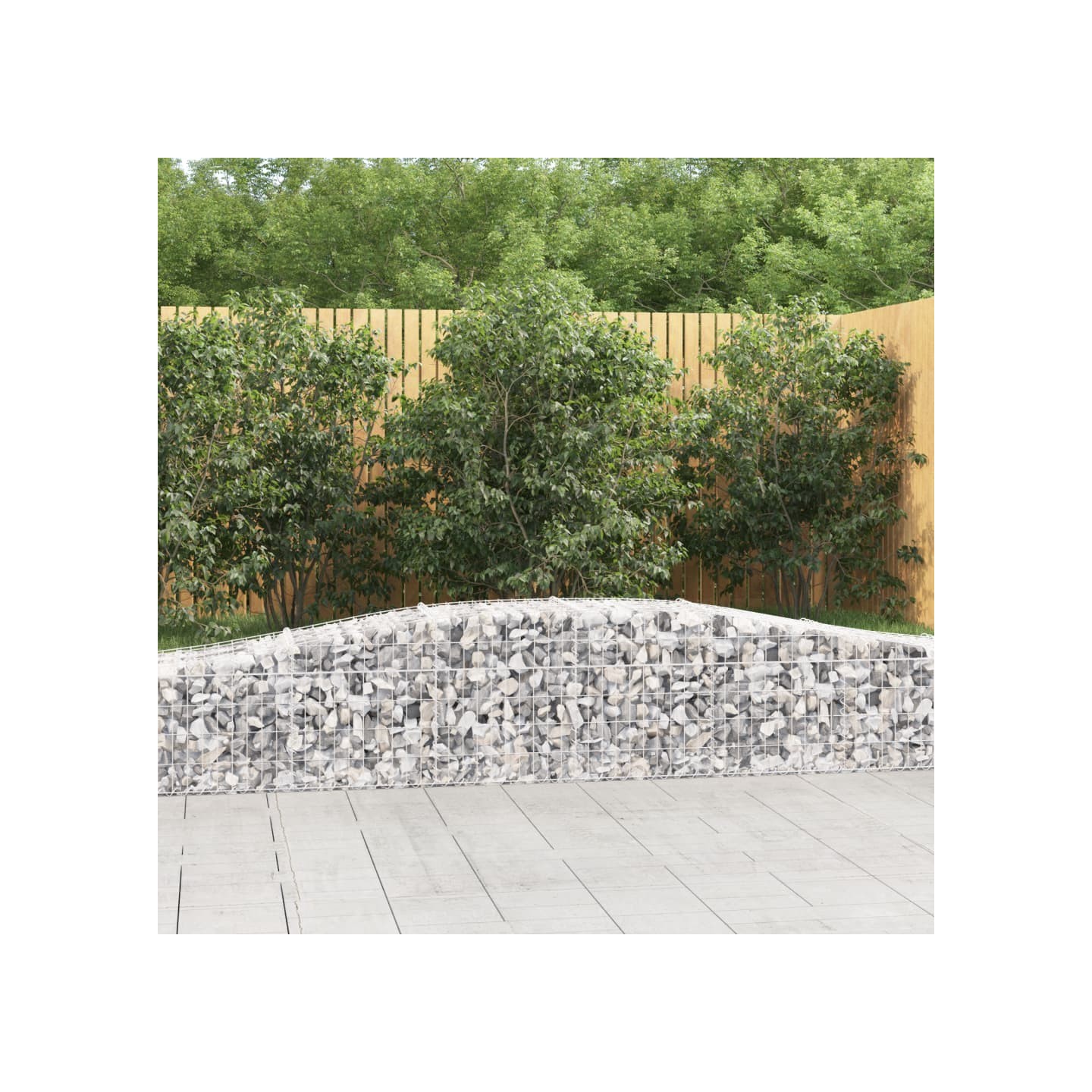 Paniers à gabions arqués 2 pcs 400x50x40/60 cm Fer galvanisé