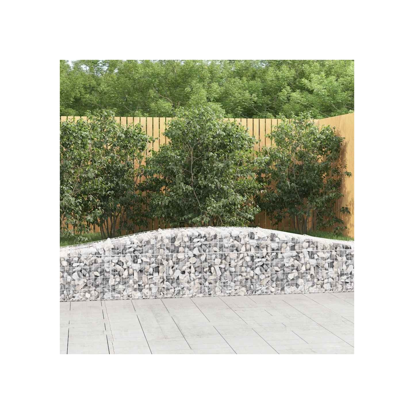 Paniers à gabions arqués 3 pcs 400x50x40/60 cm Fer galvanisé