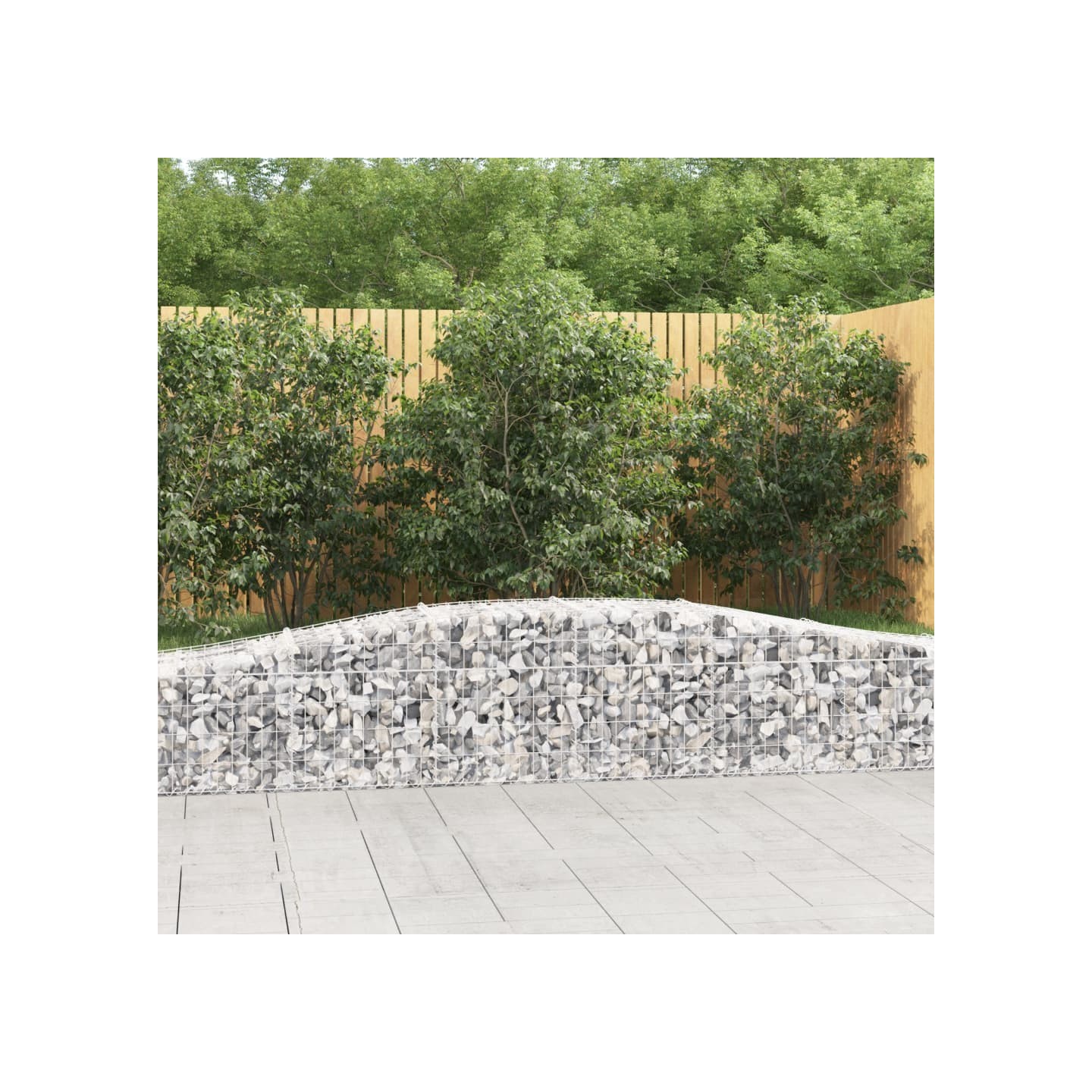 Paniers à gabions arqués 9 pcs 400x50x40/60 cm Fer galvanisé