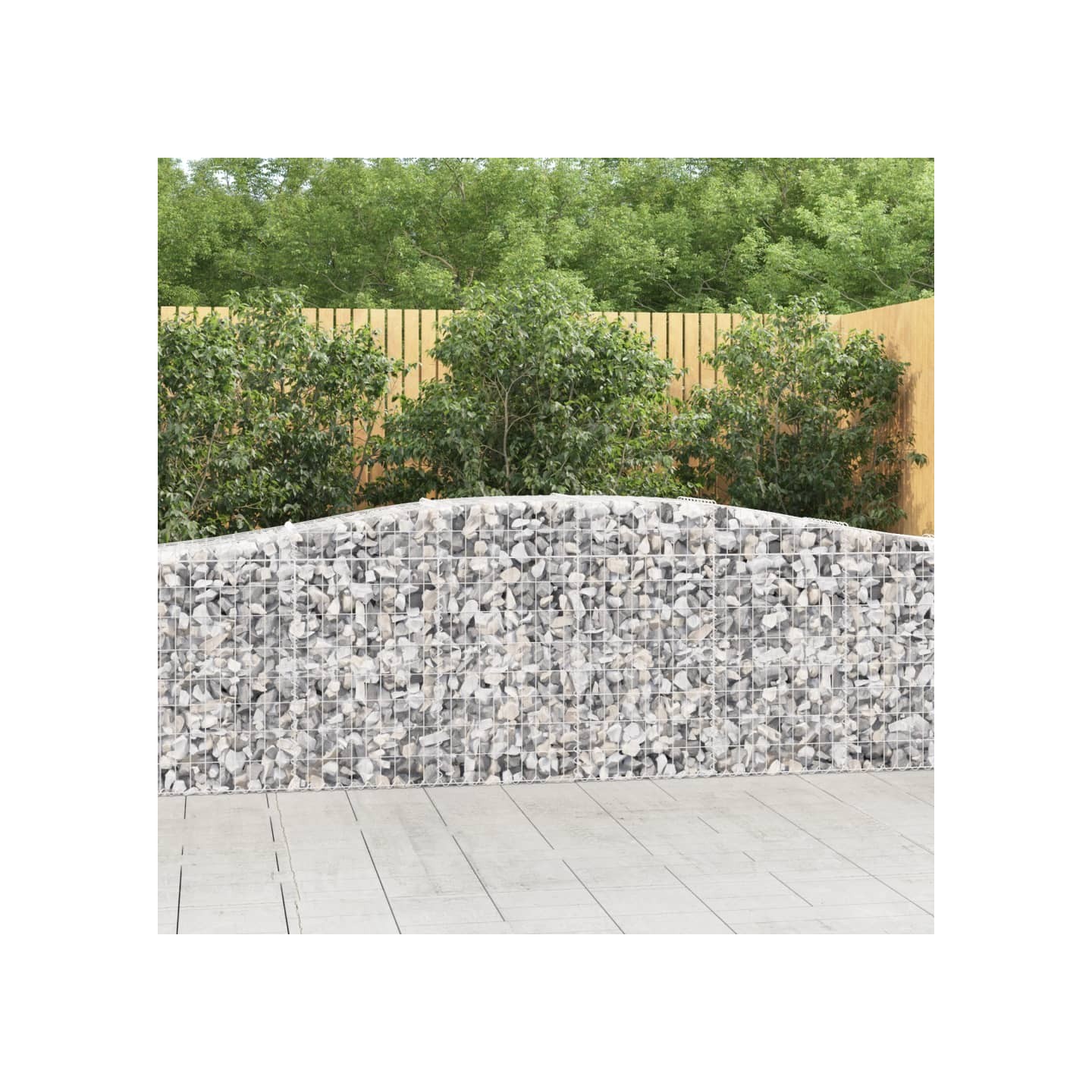 Paniers à gabions arqués 2 pcs 400x50x80/100 cm Fer galvanisé