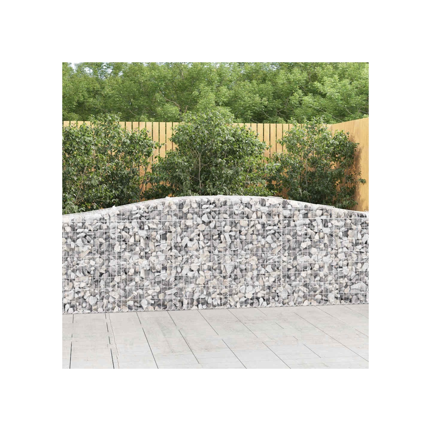 Paniers à gabions arqués 7 pcs 400x50x80/100 cm Fer galvanisé