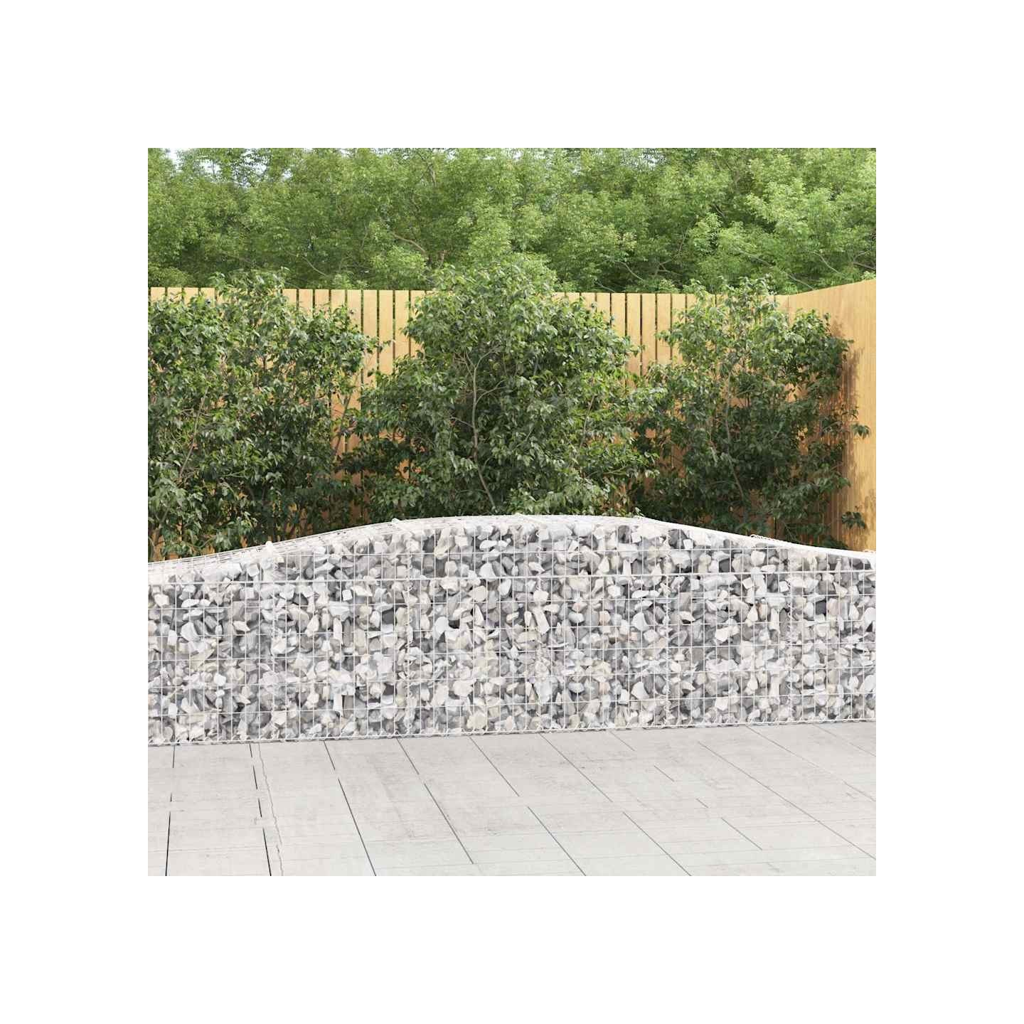 Paniers à gabions arqués 20 pcs 400x50x60/80 cm Fer galvanisé