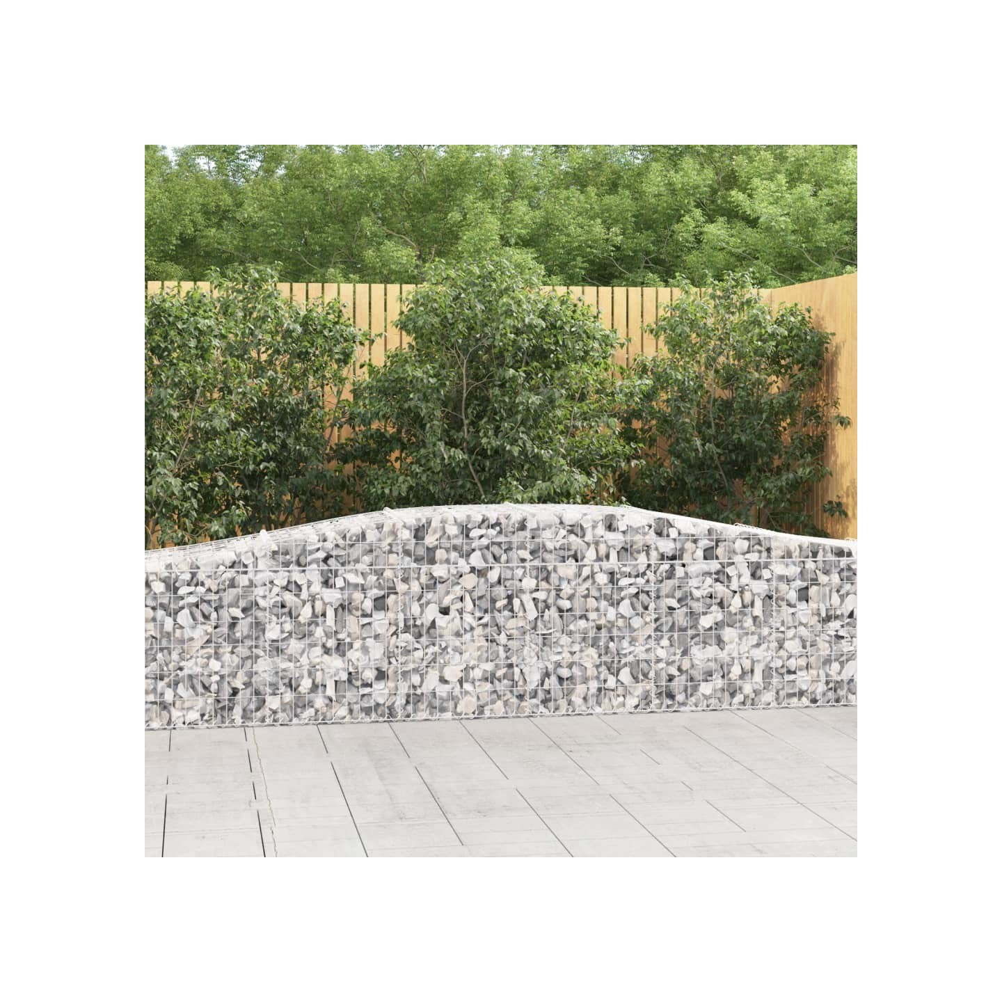 Paniers à gabions arqués 4 pcs 400x50x80/100 cm Fer galvanisé