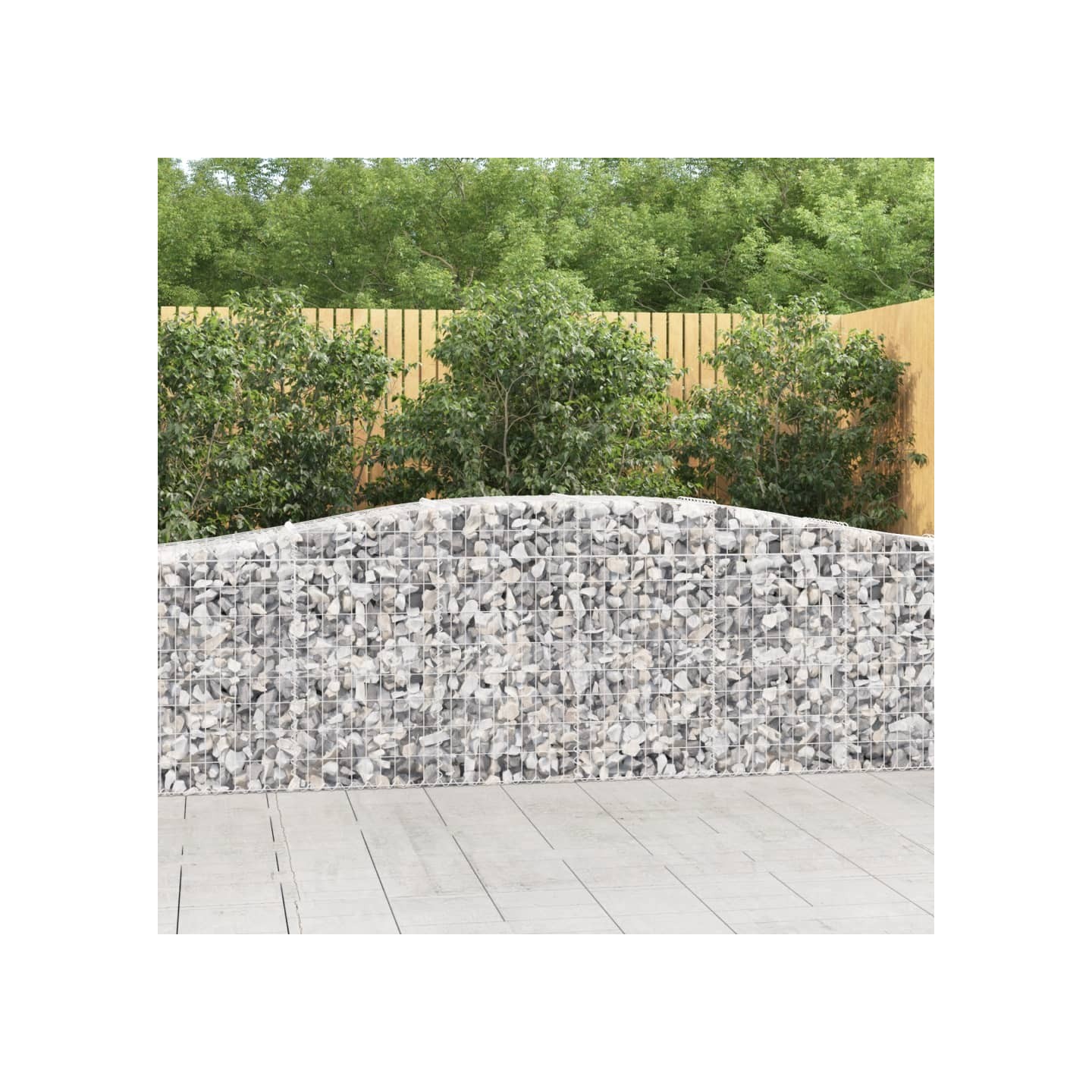 Paniers à gabions arqués 9 pcs 400x50x80/100 cm Fer galvanisé