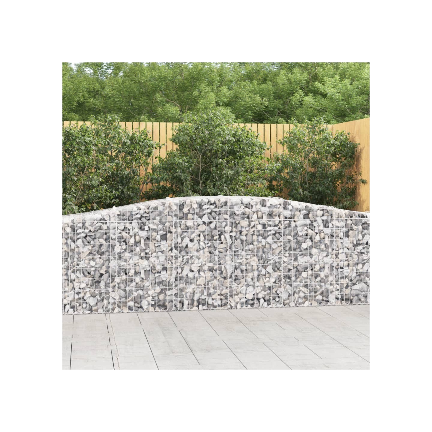 Paniers à gabions arqués 25 pcs 400x50x80/100 cm Fer galvanisé