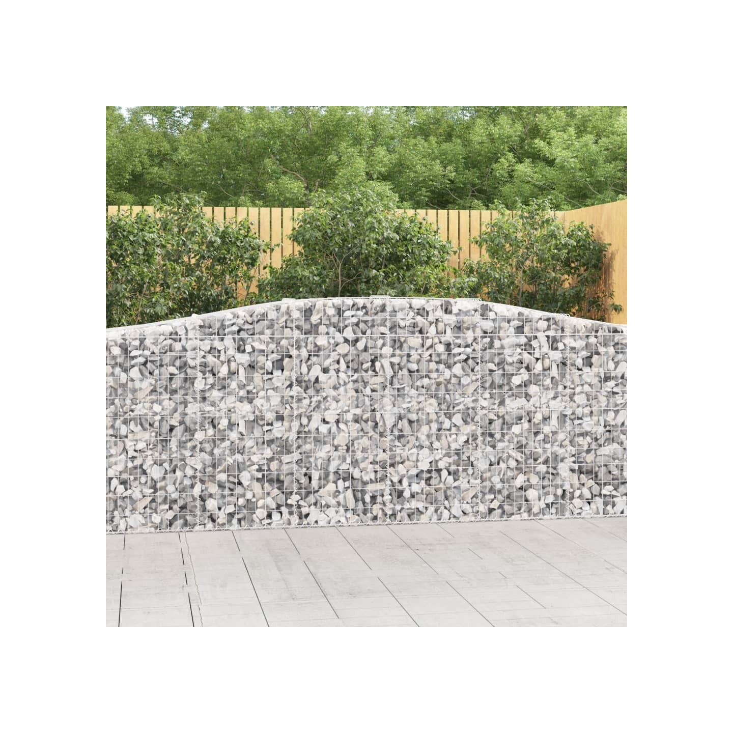 Paniers à gabions arqués 6 pcs 400x50x100/120 cm Fer galvanisé