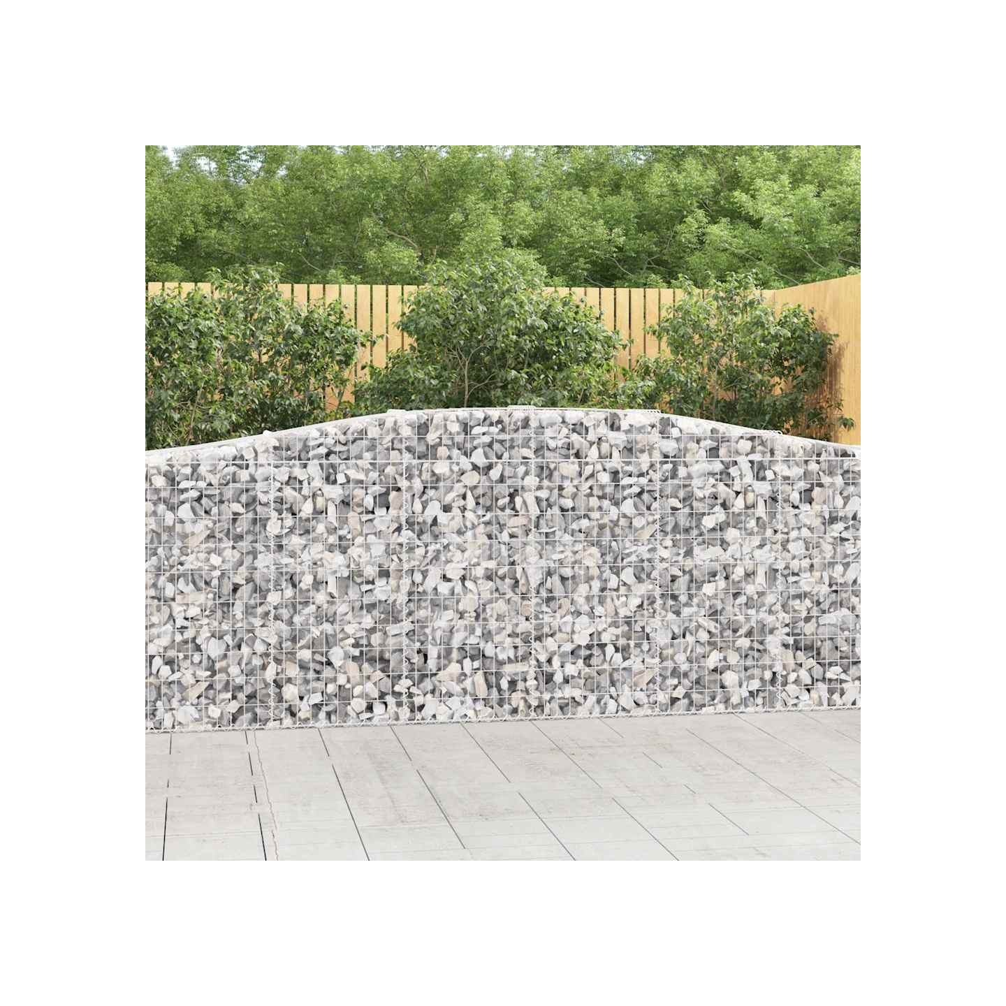 Paniers à gabions arqués 9 pcs 400x50x100/120 cm Fer galvanisé