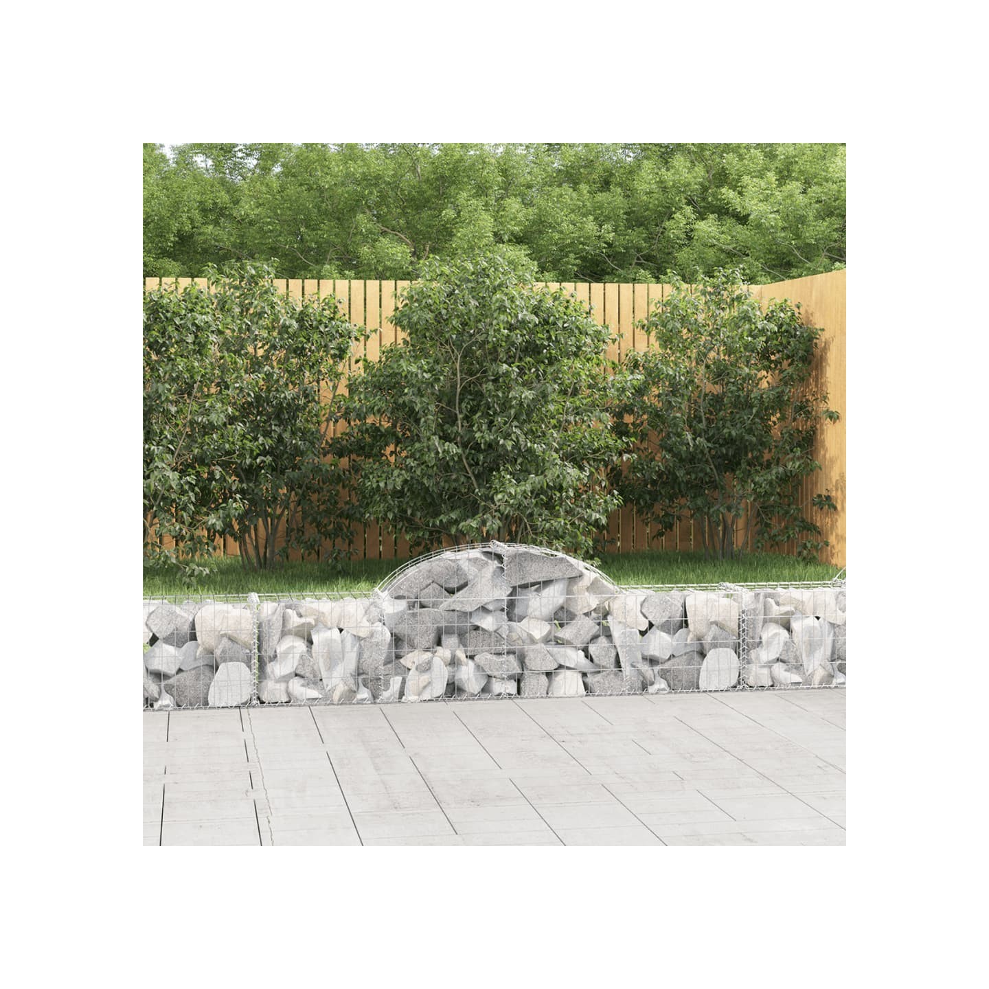 Paniers à gabions arqués 8 pcs 200x30x40/60 cm Fer galvanisé