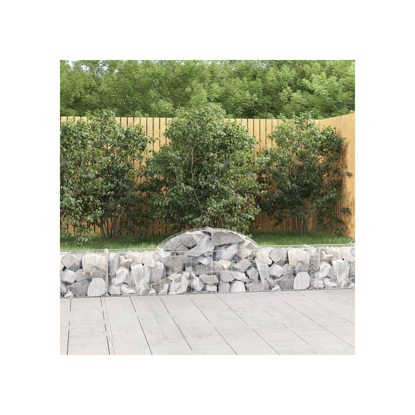Paniers à gabions arqués 18 pcs 200x30x40/60 cm Fer galvanisé