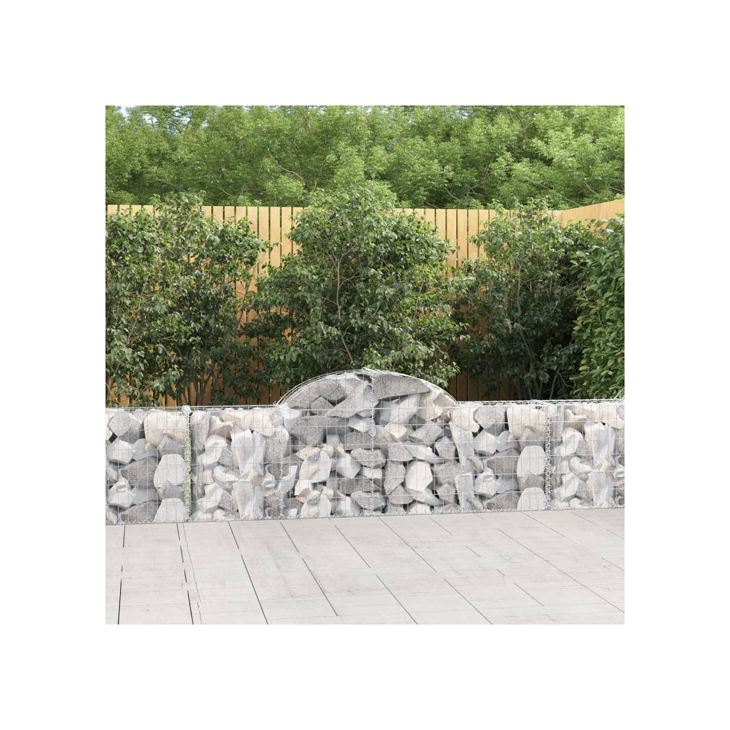 Paniers à gabions arqués 11 pcs 200x30x60/80 cm Fer galvanisé