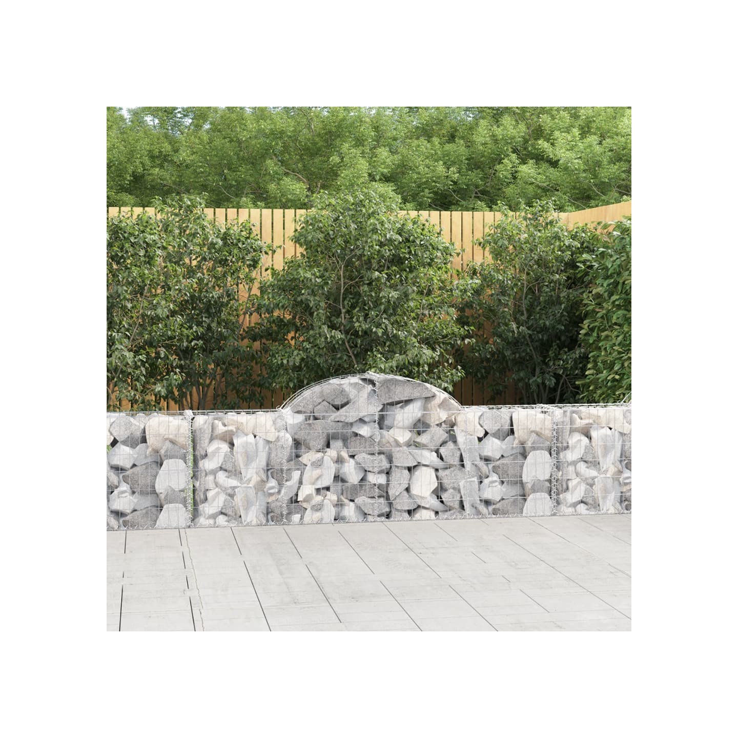 Paniers à gabions arqués 6 pcs 200x30x60/80 cm Fer galvanisé