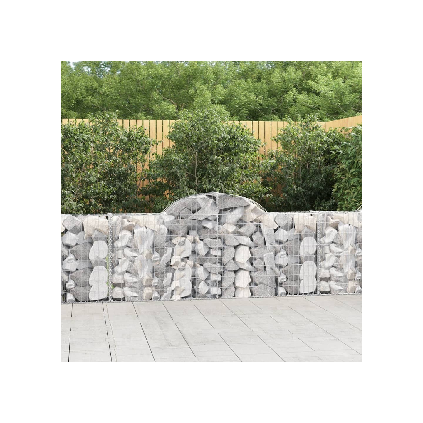 Paniers à gabions arqués 12 pcs 200x30x80/100 cm Fer galvanisé