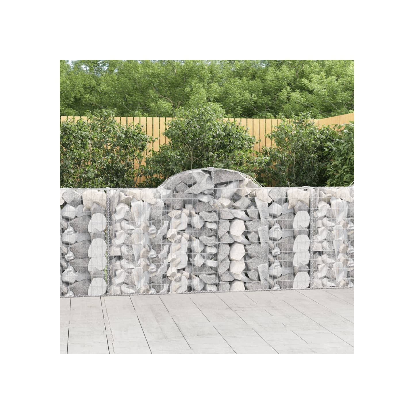 Paniers à gabions arqués 8 pcs 200x30x100/120 cm Fer galvanisé