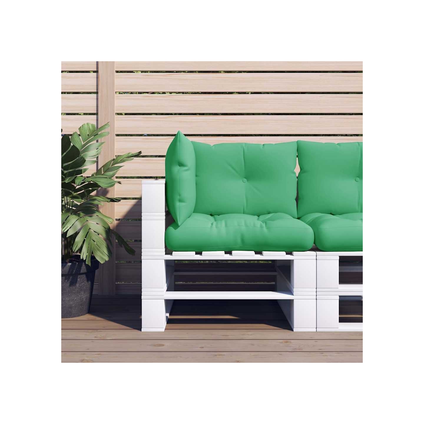 Coussins de palette lot de 3 vert tissu