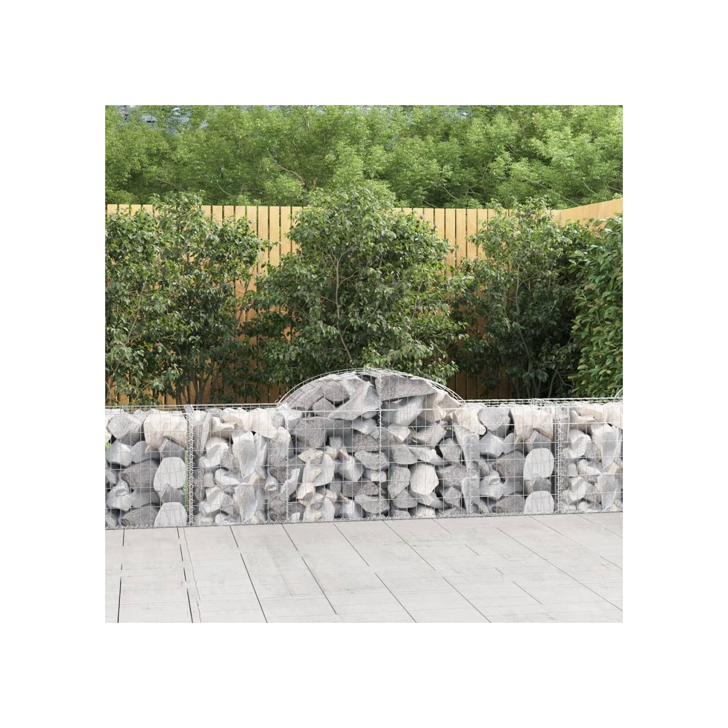 Paniers à gabions arqués 10 pcs 200x50x60/80 cm Fer galvanisé