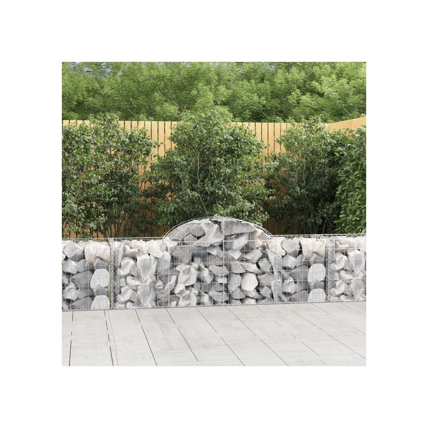 Paniers à gabions arqués 9 pcs 200x50x60/80 cm Fer galvanisé