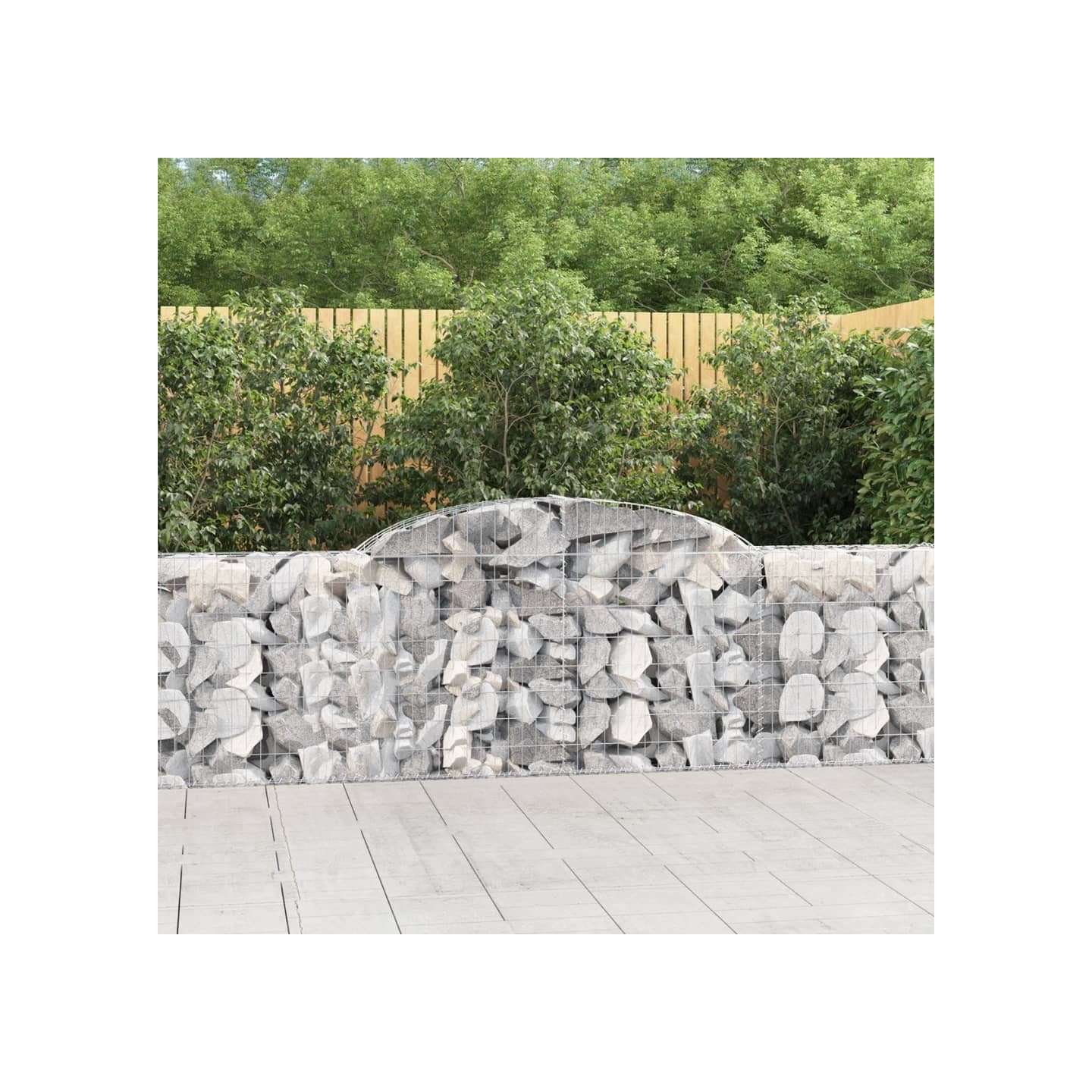 Paniers à gabions arqués 8 pcs 300x30x80/100 cm fer galvanisé
