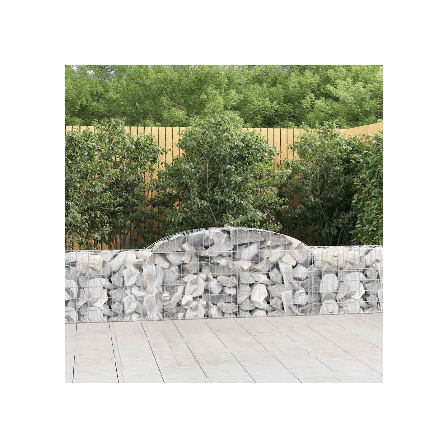 Paniers à gabions arqués 9 pcs 300x30x60/80 cm Fer galvanisé