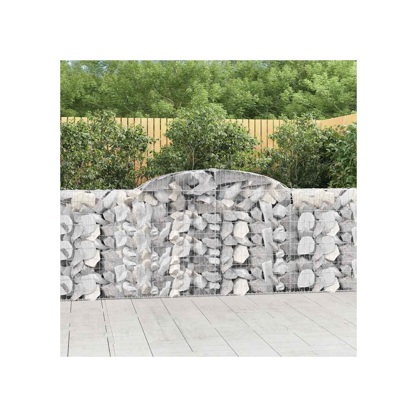 Paniers à gabions arqués 5 pcs 300x30x100/120 cm fer galvanisé