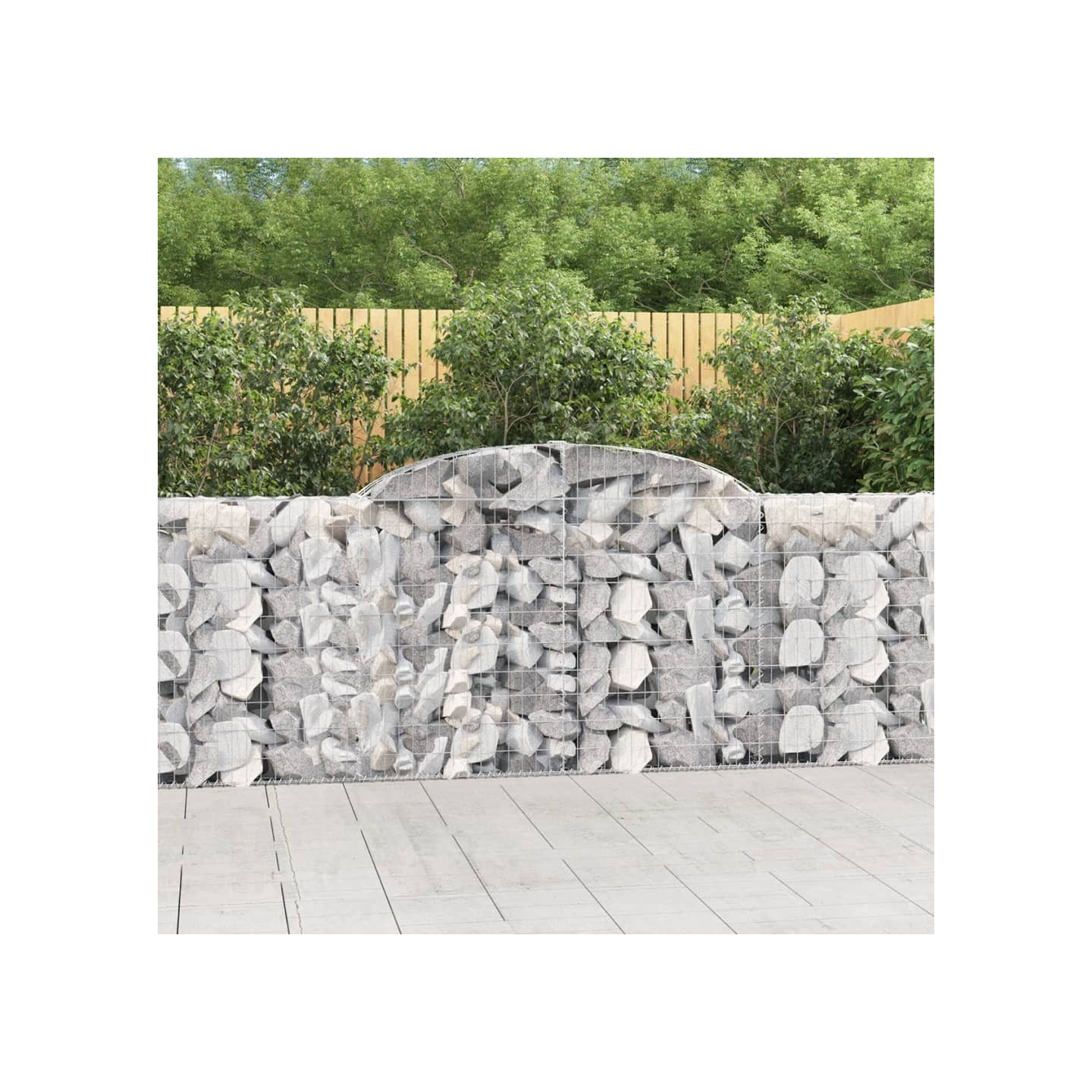 Paniers à gabions arqués 12 pcs 300x30x100/120 cm fer galvanisé