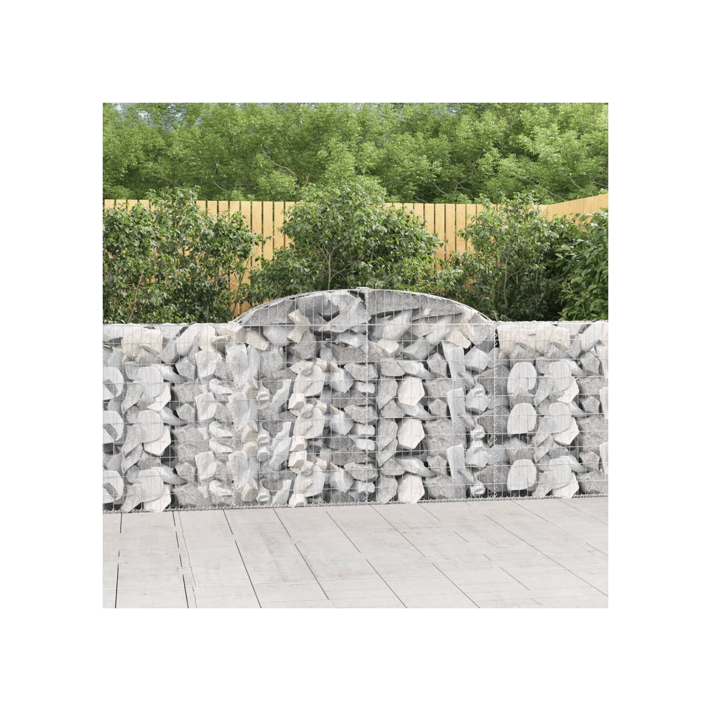 Paniers à gabions arqués 13 pcs 300x30x100/120 cm fer galvanisé