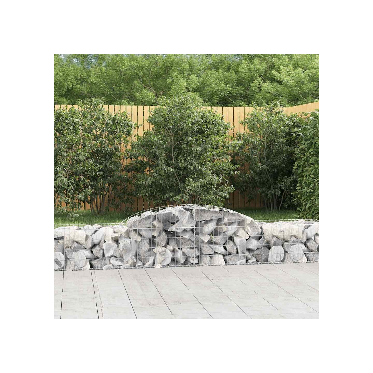 Paniers à gabions arqués 30 pcs 300x50x40/60 cm fer galvanisé