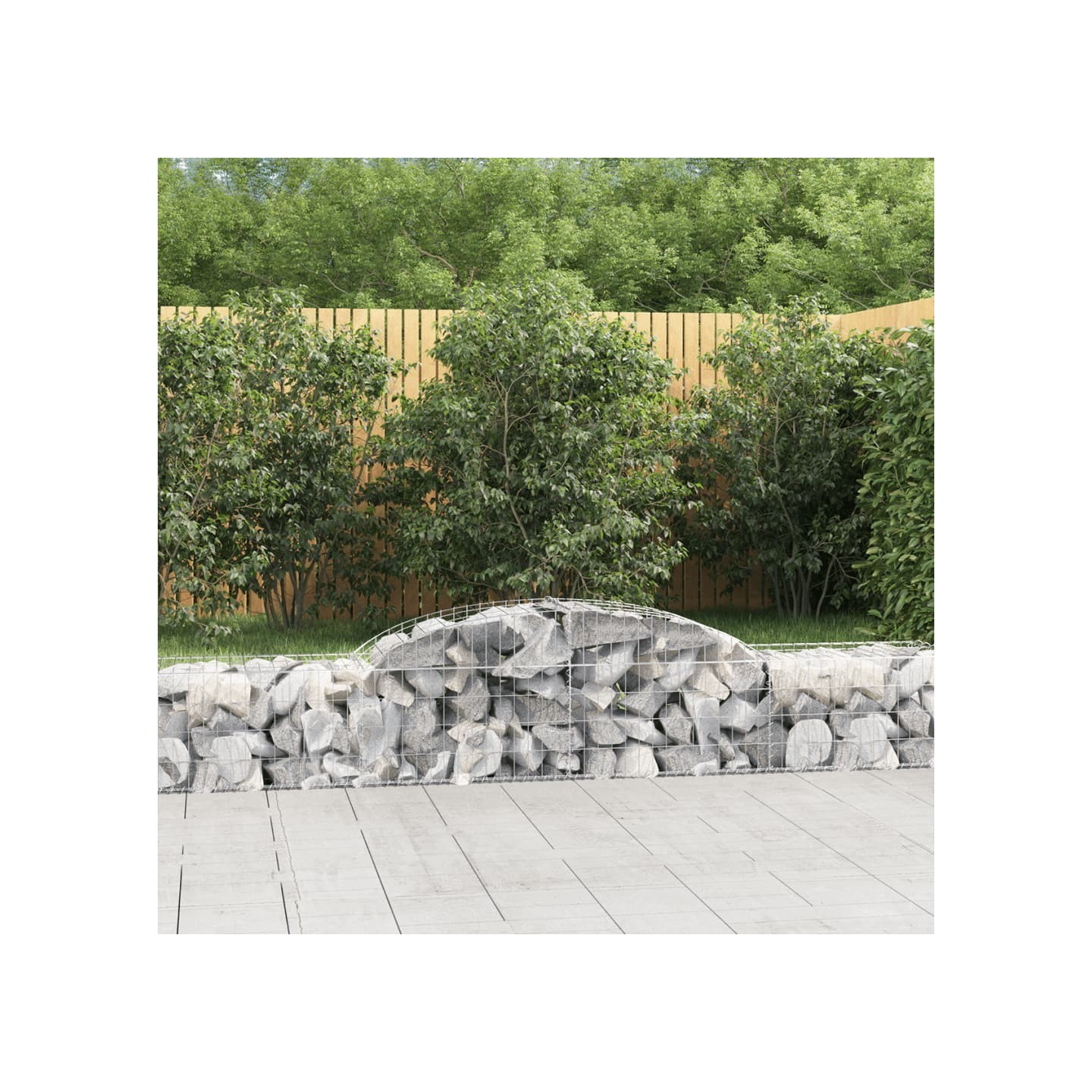 Paniers à gabions arqués 17 pcs 300x50x40/60 cm fer galvanisé