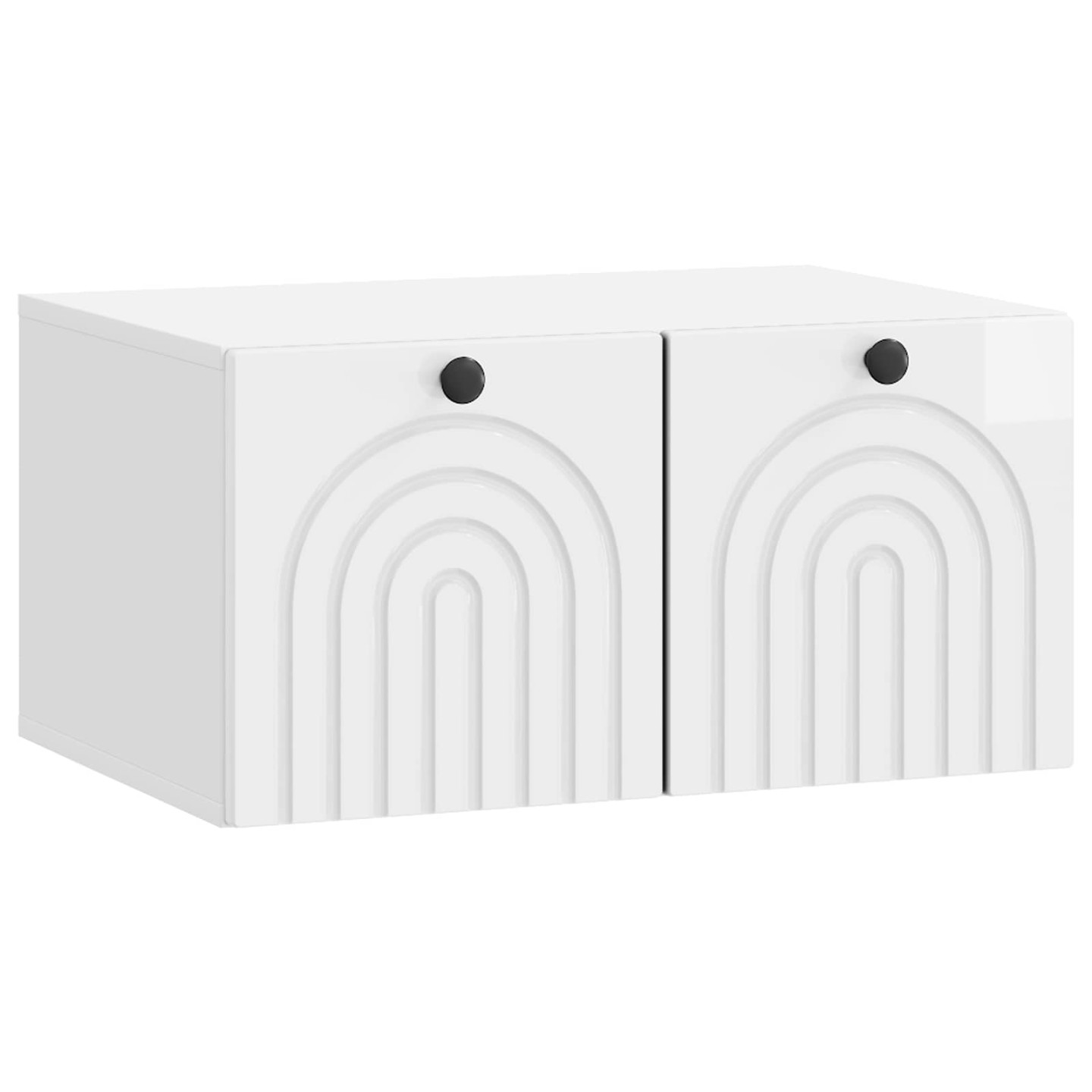 Meuble TV mural Montage mural Blanc brillant 59,5 x 41 x 30 cm