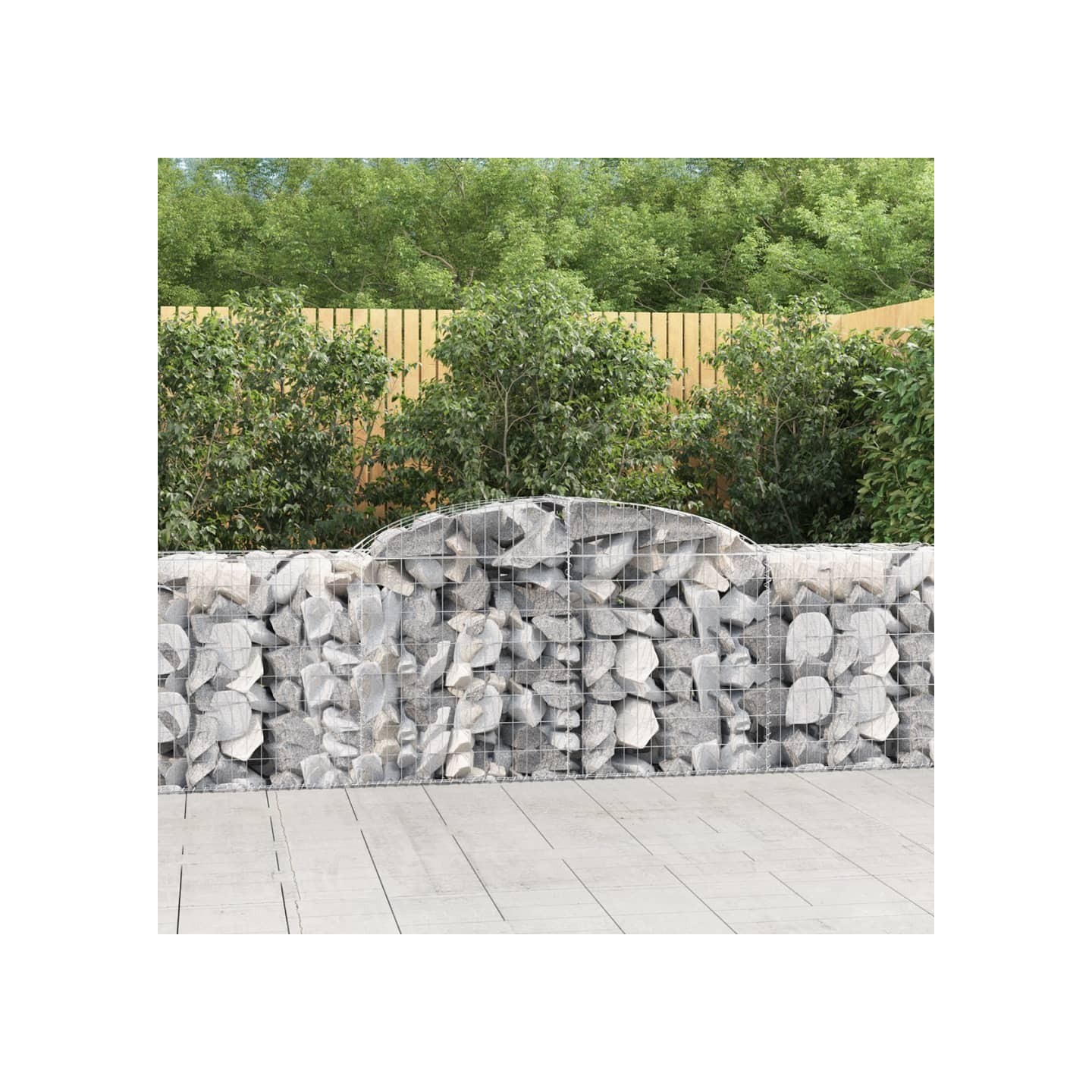 Paniers à gabions arqués 25 pcs 300x50x80/100 cm fer galvanisé