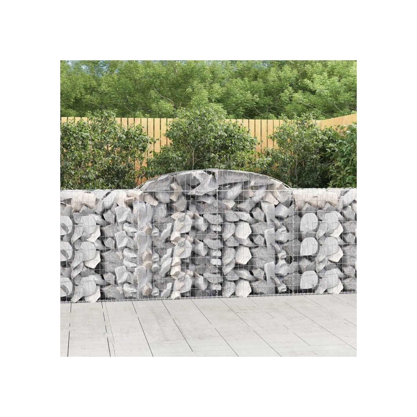 Paniers à gabions arqués 10 pcs 300x50x100/120 cm fer galvanisé