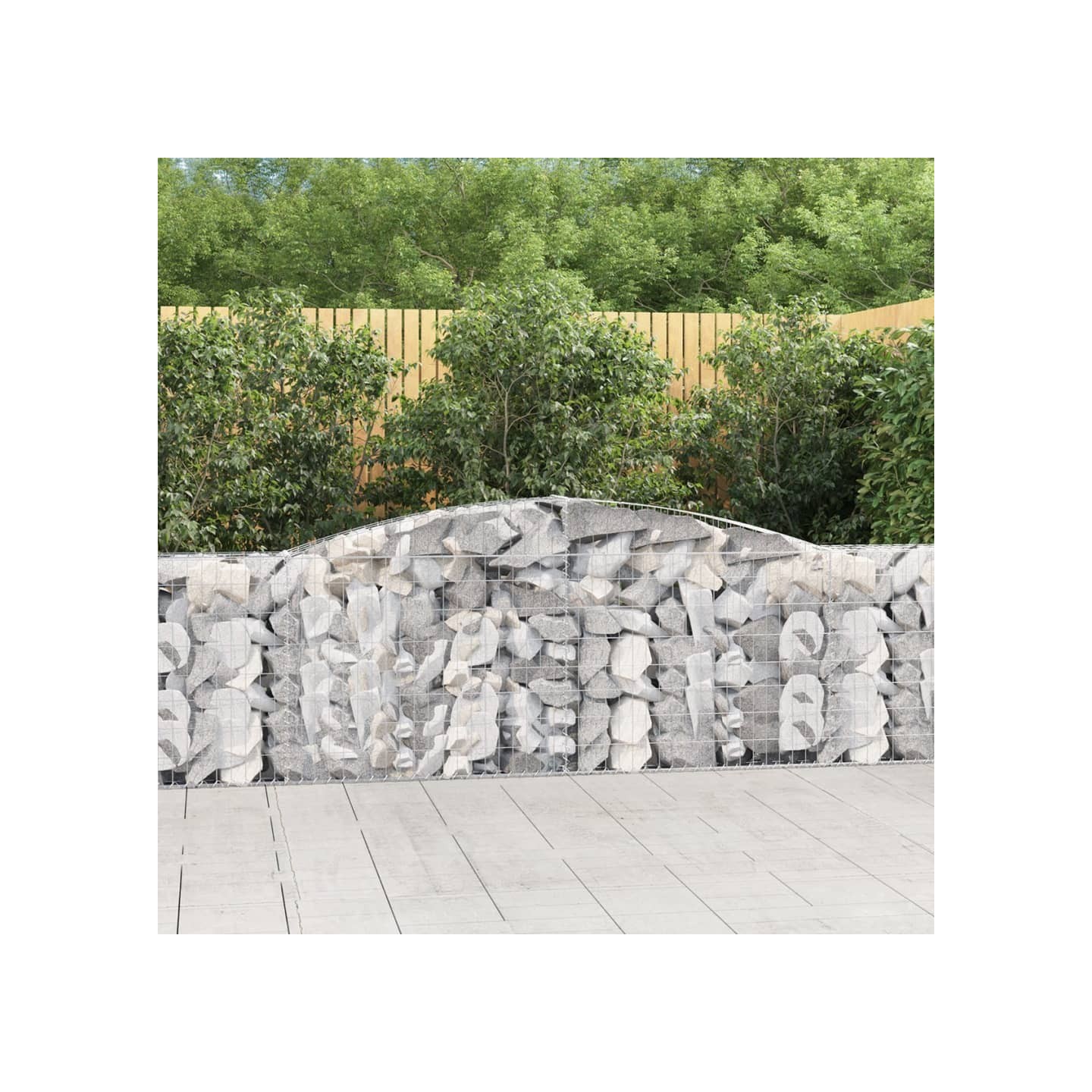 Paniers à gabions arqués 5 pcs 400x30x80/100 cm Fer galvanisé